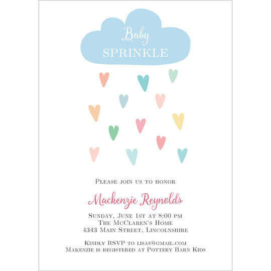 Multi Hearts Baby Shower Invitations